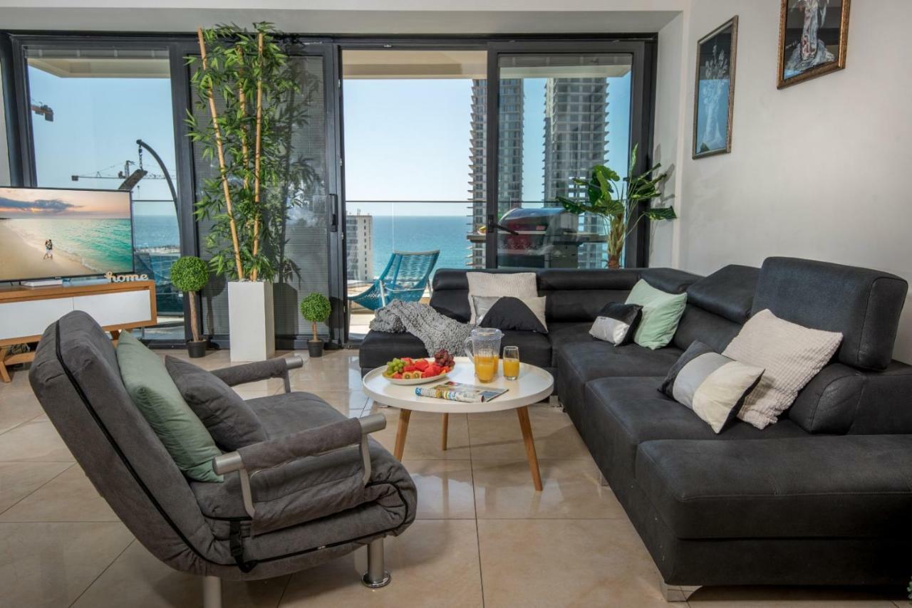 Bat Yam Luxery 5Br Sea View Suite Dış mekan fotoğraf